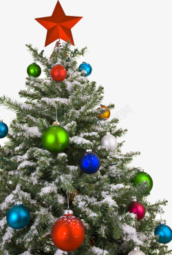 圣诞节晚会圣诞树装饰品高清图片