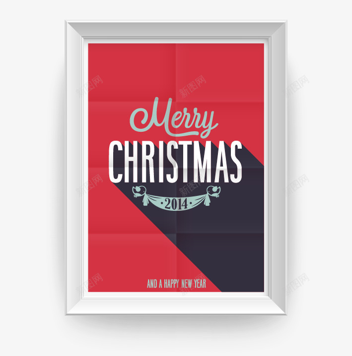 圣诞海报矢量图eps免抠素材_新图网 https://ixintu.com 圣诞节海报 复古圣诞海报 字体设计 精美相框设计 矢量图