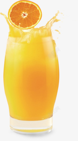 广告杯免抠PNG素材鲜榨诱人甜橙汁高清图片