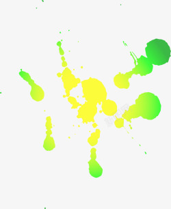 绿色斑斓水彩素材