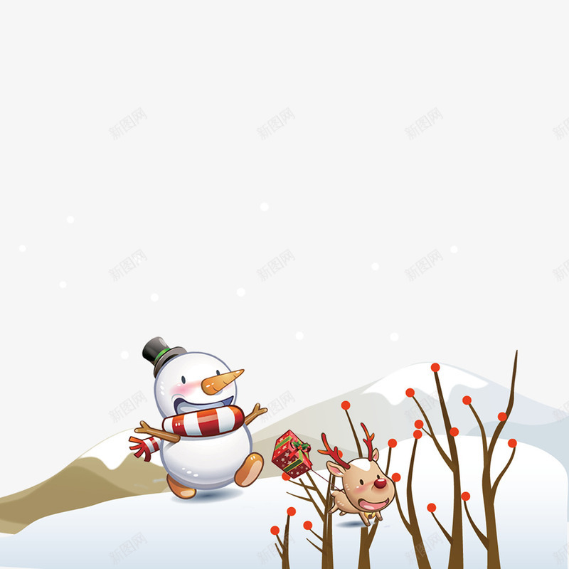 冬季堆雪人png免抠素材_新图网 https://ixintu.com 下雪 冬天 冬季 冬季寒冷 冰天雪地 可爱 寒冷 玩耍 立冬 雪人