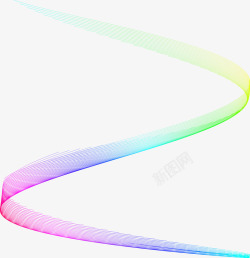 发带设计线条彩带光带螺旋曲线发光光效高清图片