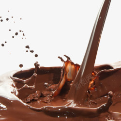 液体巧克力喷溅手绘巧克力食物图标咖啡牛高清图片