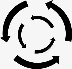 循环图黑色创意循环箭头图图标高清图片