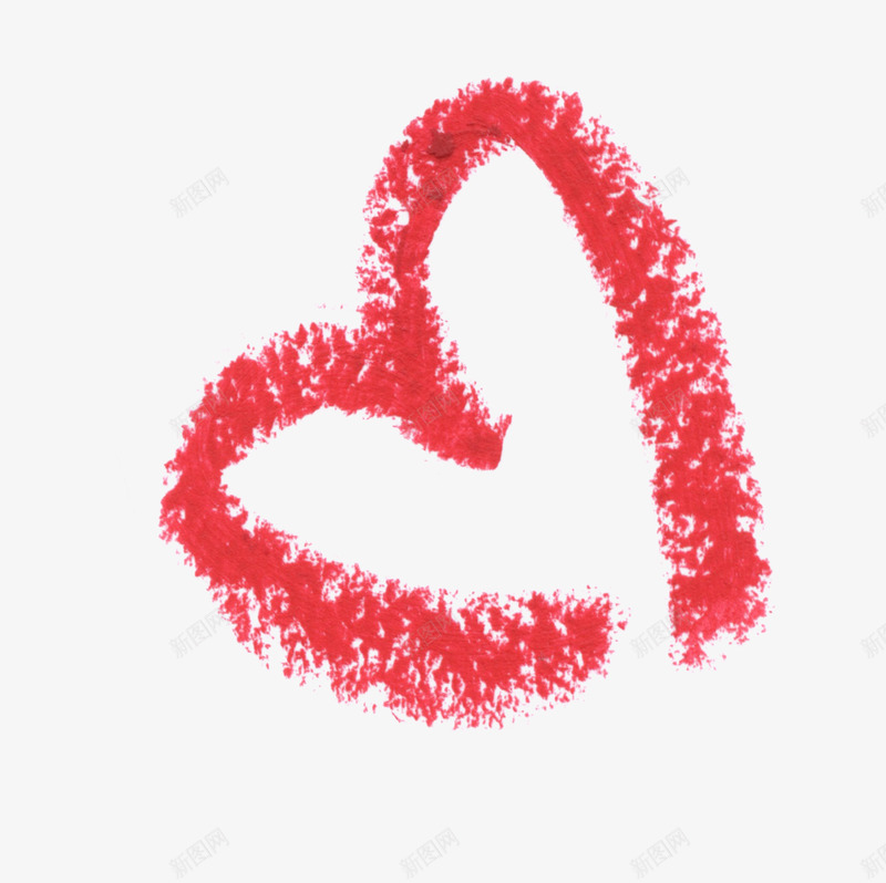 口红印迹的爱心图案png免抠素材_新图网 https://ixintu.com 创意 口红印迹 手绘图 爱心图案 红色爱心 装饰