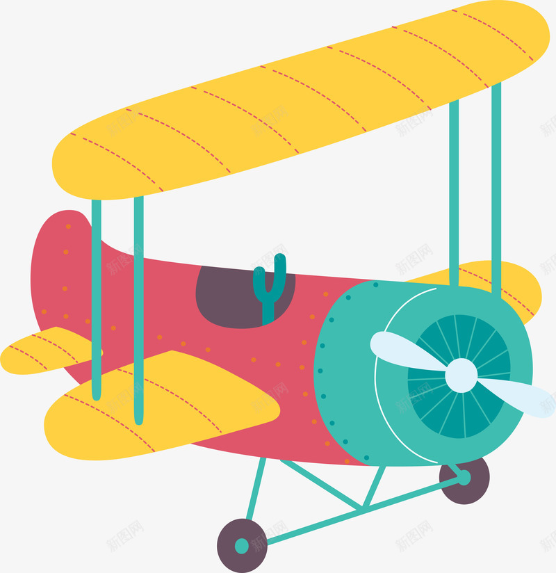 彩色飞行器png免抠素材_新图网 https://ixintu.com 交通工具 卡通 彩色 矢量图案 装饰 飞行器