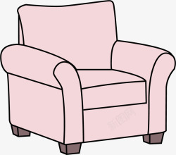 粉色皮质粉色沙发矢量图高清图片