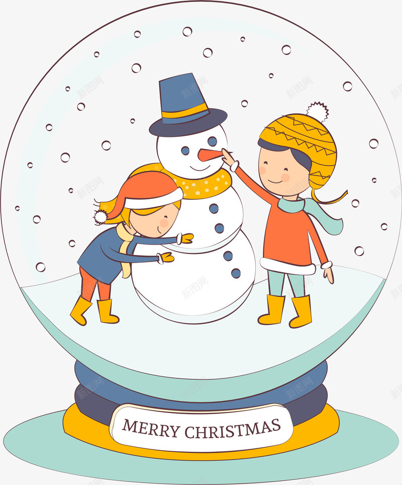 圣诞节雪人cdr免抠素材_新图网 https://ixintu.com 圣诞节 节日素材 雪人