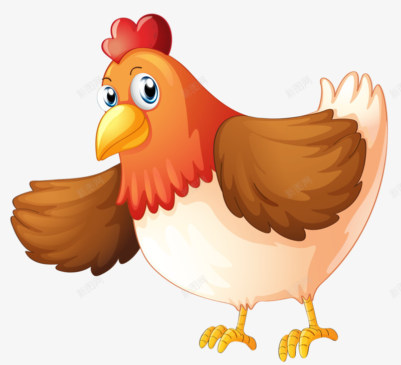 可爱的母鸡png免抠素材_新图网 https://ixintu.com 动物 卡通 可爱 母鸡