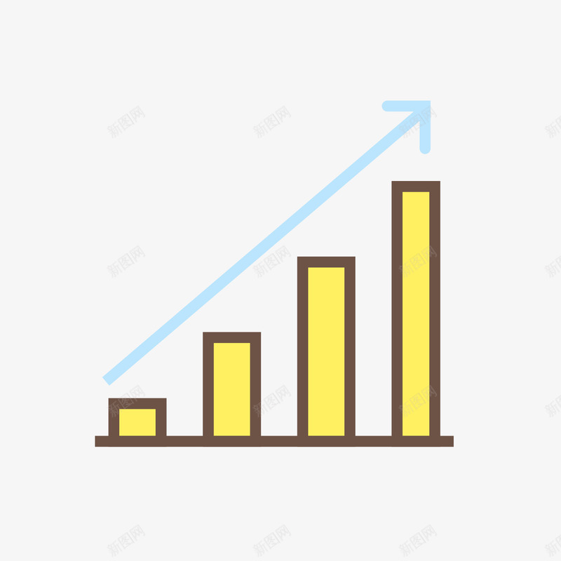 黄色柱形数据分析元素矢量图图标eps_新图网 https://ixintu.com 分析 卡通图标 扁平化 数据 柱形 走势 趋势 黄色 矢量图