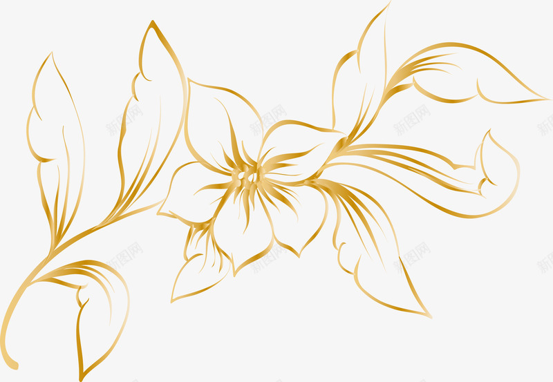 创意金色花朵图png免抠素材_新图网 https://ixintu.com 创意花朵 矢量花 花 花纹 质感花 金属 金属花 金属花朵 金属质感花 金色 金色的花 金色花