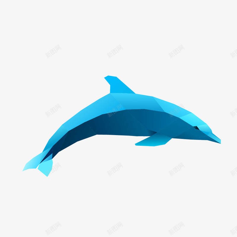 手绘卡通海豚png免抠素材_新图网 https://ixintu.com 动漫 动画 手绘立体海豚 海洋生物 海豚 蓝色海豚 跳跃海豚