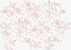 淡雅灰色欧式墙纸纹理立体花卉高清图片