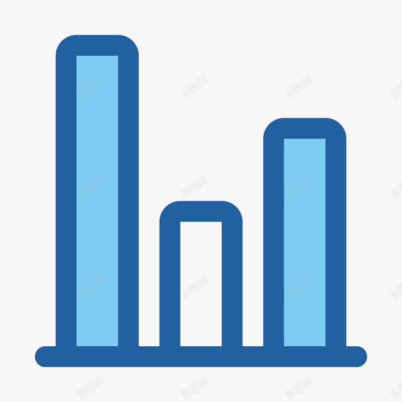 蓝色手绘柱形数据分析矢量图图标ai_新图网 https://ixintu.com 分析 卡通 图标 圆角 手绘 数据 柱形 蓝色 行情 矢量图