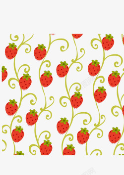 红色草莓底纹素材