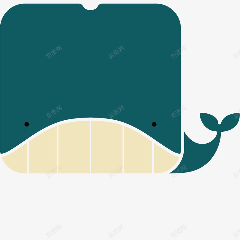 海洋生物矢量图eps免抠素材_新图网 https://ixintu.com 水生物 游动物体 鱼类 鲸鱼 矢量图