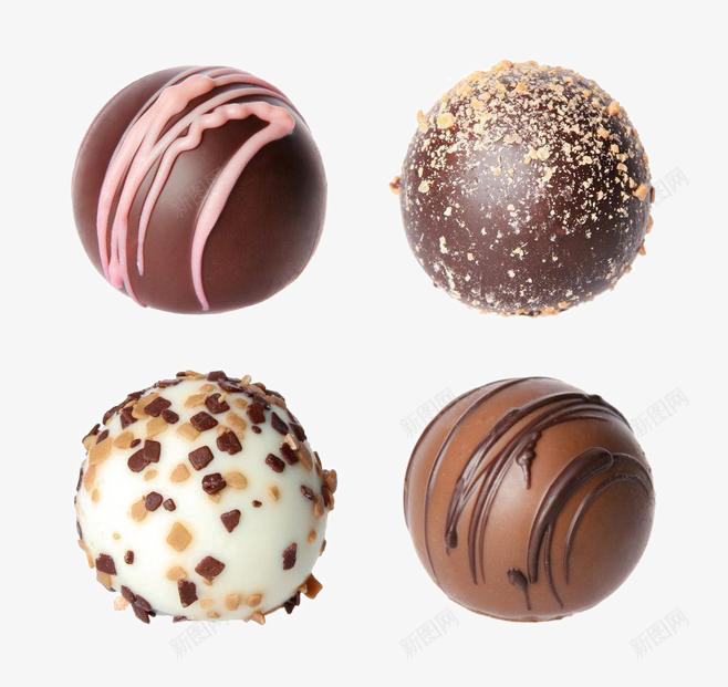 巧克力球png免抠素材_新图网 https://ixintu.com 产品实物 巧克力 甜食 白巧克力 糖果