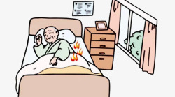 取暖设备卡通电热毯取暖漫画高清图片