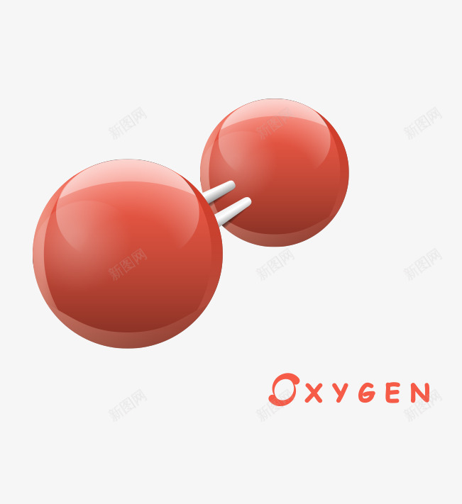 氧气化学结构矢量图ai免抠素材_新图网 https://ixintu.com 化学 氧气 源文件 生物 科学 矢量图