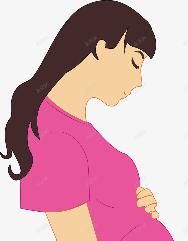 怀孕的女人png免抠素材_新图网 https://ixintu.com PNG图形 卡通 女人 女子 孕妇 宝妈 装饰