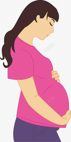 卡通辣妈怀孕的女人高清图片