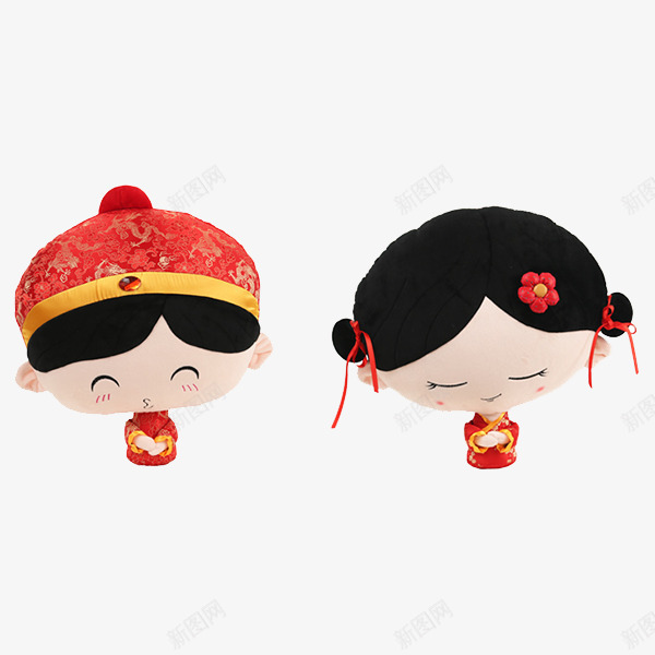 中式可爱摆件精品png免抠素材_新图网 https://ixintu.com 中式摆设 中式精致 产品实物 可爱娃娃 婚庆 结婚小人
