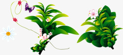手绘春季植物花朵素材