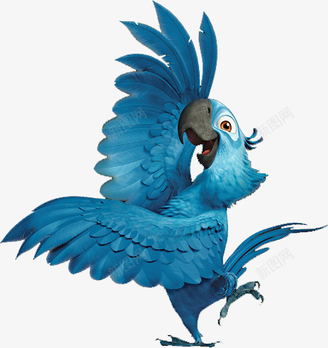 蓝色卡通手绘可爱鹦鹉造型png免抠素材_新图网 https://ixintu.com 卡通 可爱 蓝色 造型 鹦鹉