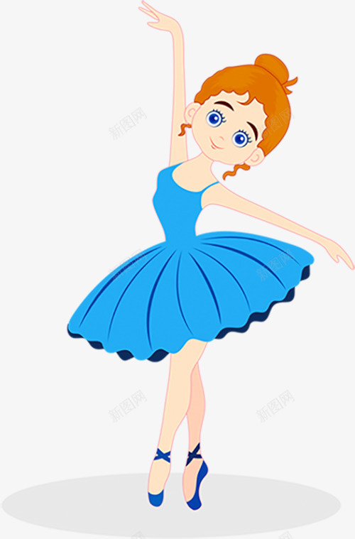 跳舞的蓝色裙子小女孩png免抠素材_新图网 https://ixintu.com 培训班 学习 小女孩 蓝色裙子 跳舞