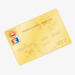 金色信用卡银行卡贵宾卡矢量图素材
