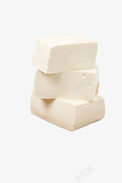 嫩白色堆叠方块豆腐高清图片