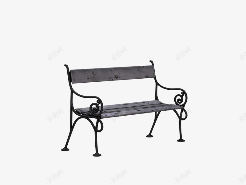 公园里的坐凳png免抠素材_新图网 https://ixintu.com 休息 固定 木板