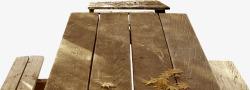 秋季棕色木板桌椅素材