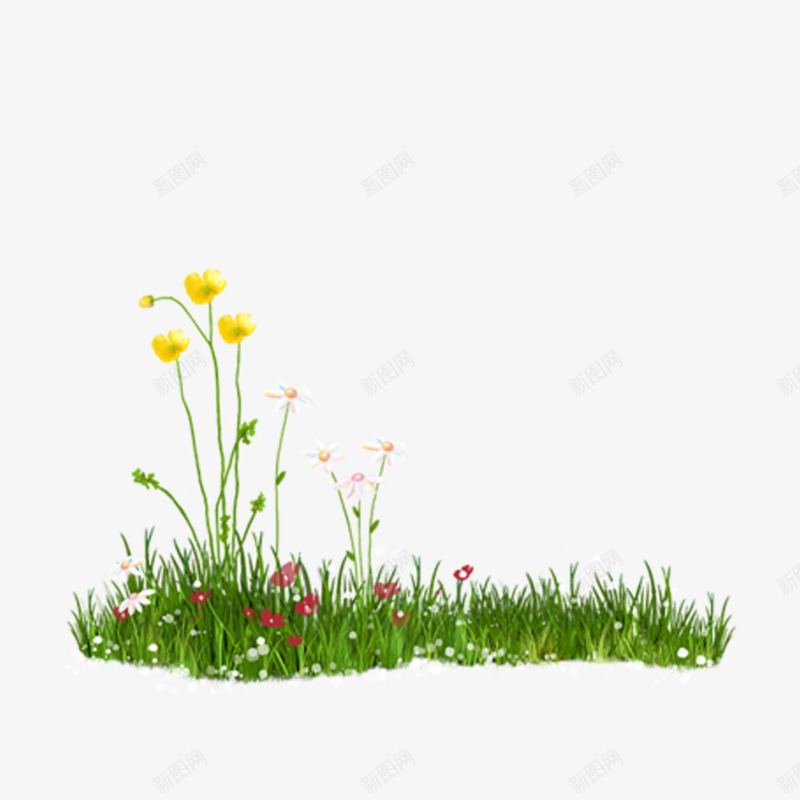 手绘草坪绿色png免抠素材_新图网 https://ixintu.com 手绘草坪 绿色 绿色草坪和土地 草地土壤 草坪