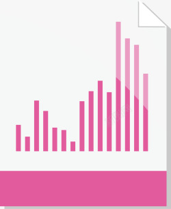 统计页面粉色页面柱状统计图矢量图高清图片