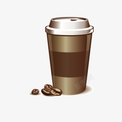 璞嗙毊咖啡纸杯矢量图高清图片