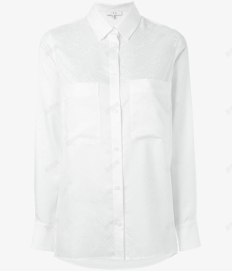 白色衬衣png免抠素材_新图网 https://ixintu.com 休闲 女款 白色 白衬衣 衬衣