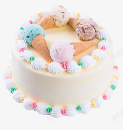 冰淇淋蛋糕png免抠素材_新图网 https://ixintu.com 手工 甜筒 美味