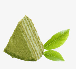 美味的千层蛋糕抹茶千层分件高清图片