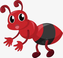 红色的蚂蚁水彩红色蚂蚁矢量图高清图片