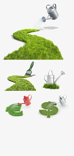 灌溉草地元素素材