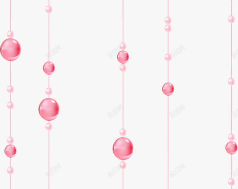 粉色圆形吊坠装饰元素png免抠素材_新图网 https://ixintu.com 元素 圆形 粉色 装饰