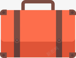 酒店门卡矢量图橘黄色旅行箱世界旅游标素图标高清图片