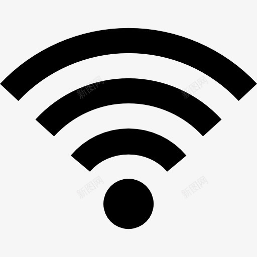 无线网络中信号的符号图标png_新图网 https://ixintu.com WiFi 介质 信号 强 强度 界面 符号