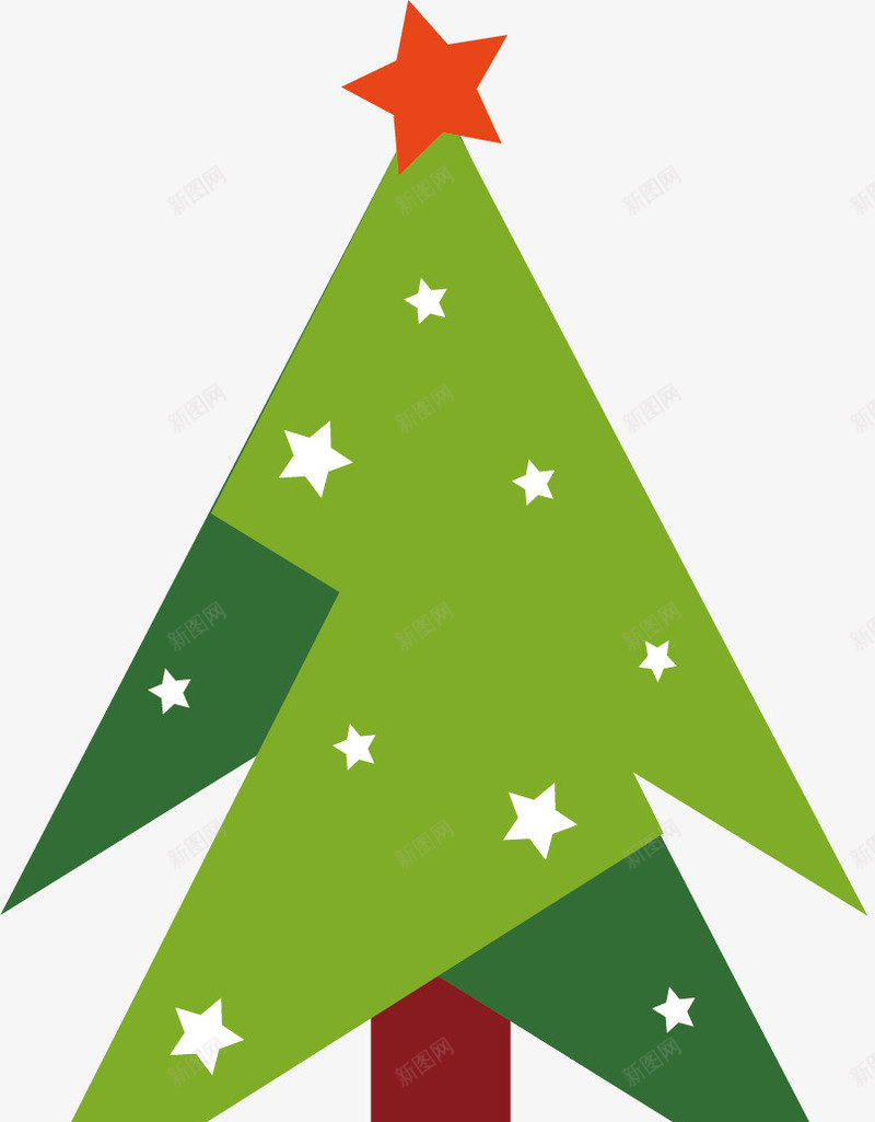 圣诞树png免抠素材_新图网 https://ixintu.com 创意 圣诞吊球 圣诞球 圣诞节 大树 平面设计 抽象 礼品 礼物 礼盒 绿色