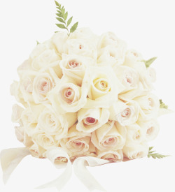 一捧洁白玫瑰花白色玫瑰花捧婚礼高清图片