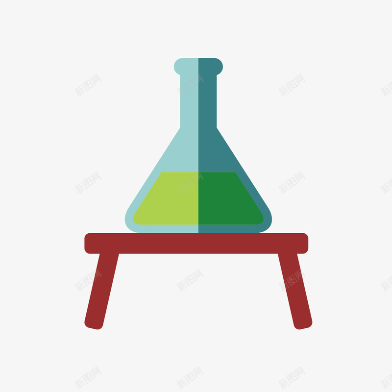 科研烧杯png免抠素材_新图网 https://ixintu.com 实验 支撑 桌子 烧杯 生物科研 科研 蓝色杯子 锥形 黄色液体