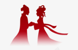 七夕中国风人物插图牛郎织女高清图片
