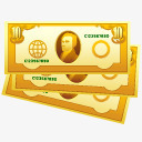 钱现金货币硬币钱图标图标