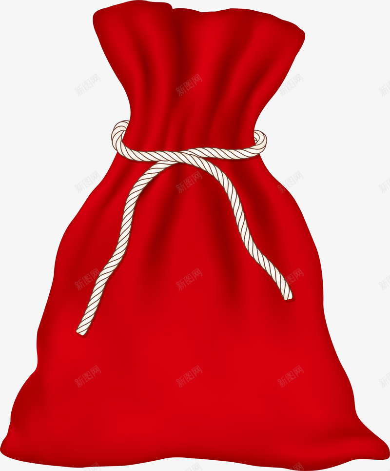 红色圣诞福袋png免抠素材_新图网 https://ixintu.com 圣诞快乐 圣诞节 礼物袋 红色福袋 红色袋子 装饰图案